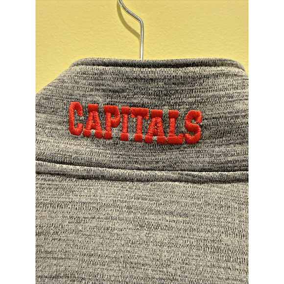 NHL Washington Capitals Hockey 2XL XXL Men’s 1/4 Zip Gray Long Sleeve - Picture 9 of 9